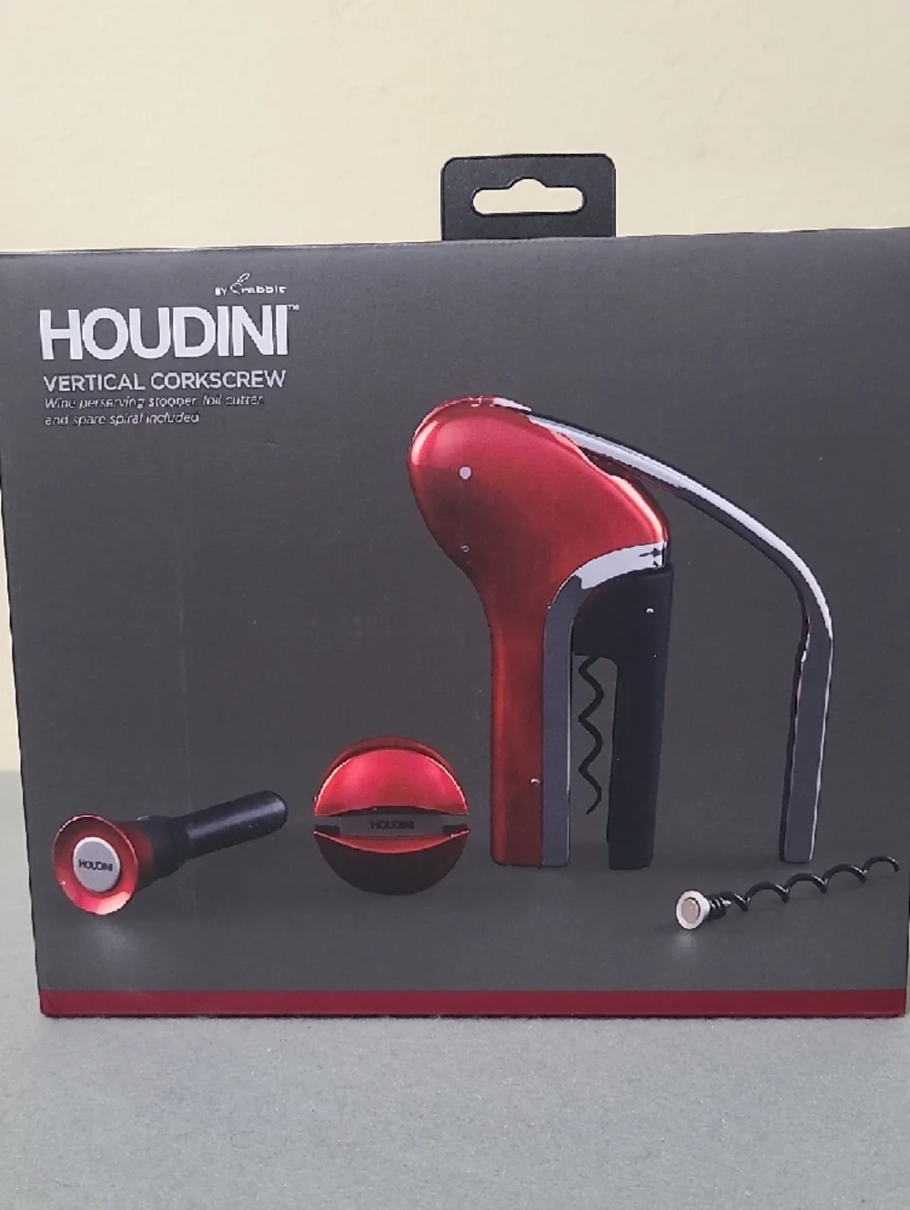 Houdini Red‎ Vertical Corkscrew Wine Opener